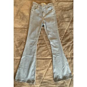 Women's Hollister Curvy High-Rise Flare Light Wash Jeans Size 000R W23R 90s